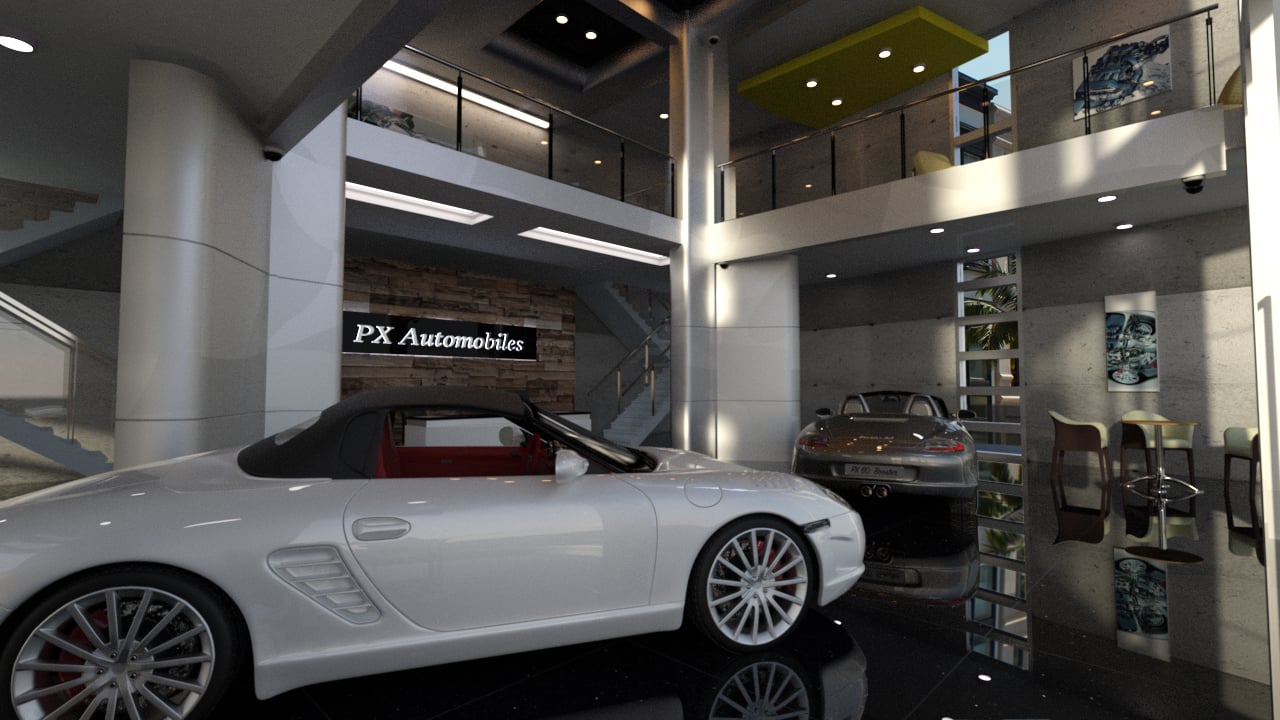 PX Auto Showroom Set by: PerspectX, 3D Models by Daz 3D