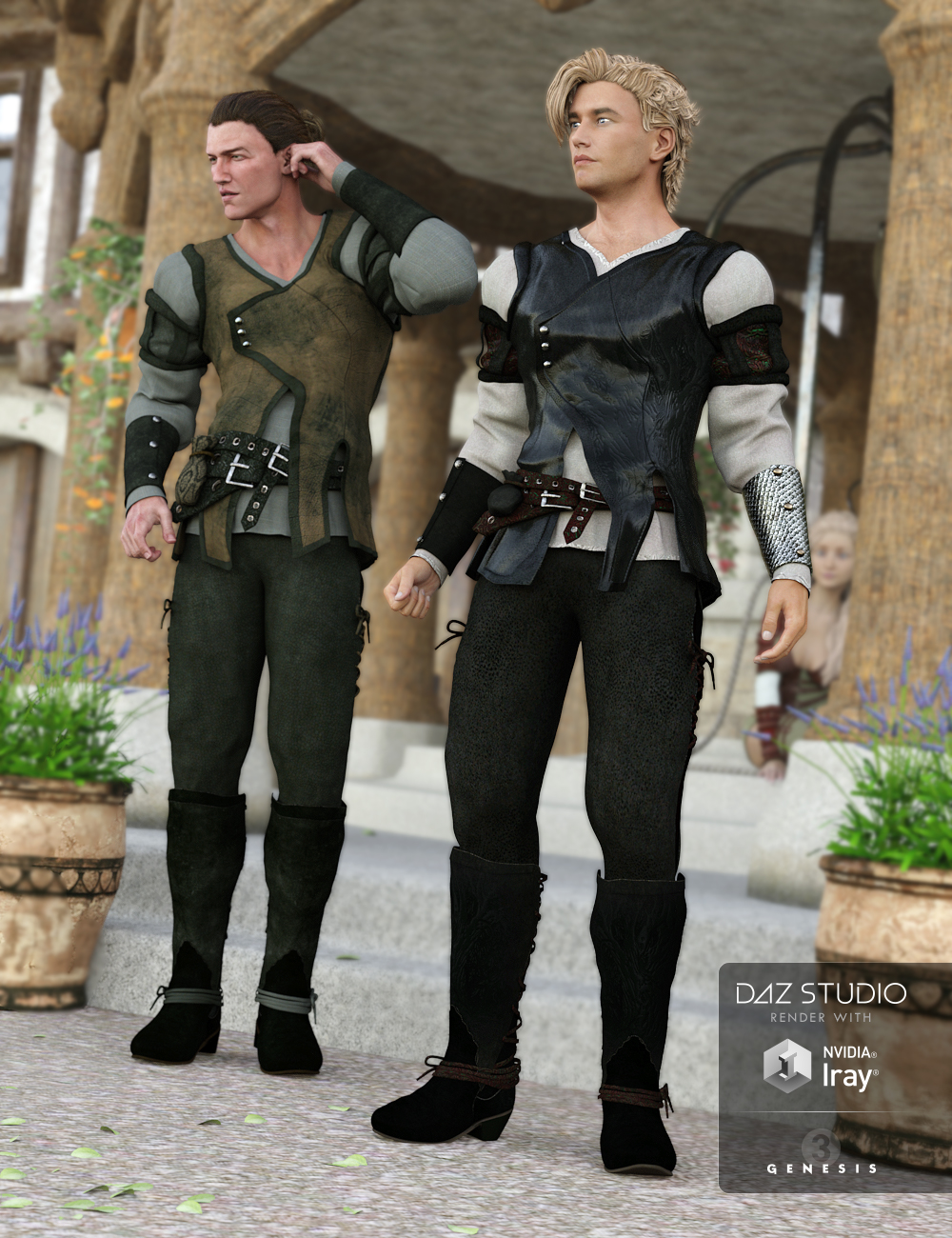 The Bard Outfit Textures by: Anna Benjamin, 3D Models by Daz 3D