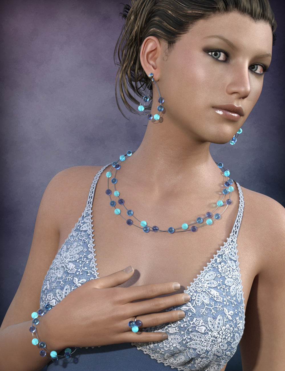 Delicate Jewels for Genesis 3 Female(s) by: esha, 3D Models by Daz 3D