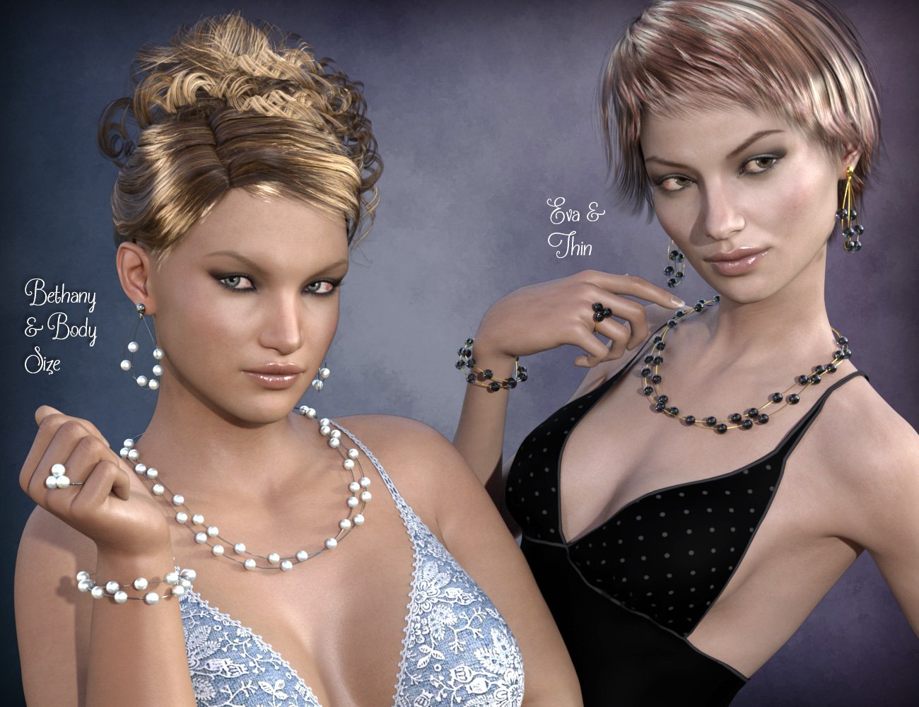 Delicate Jewels for Genesis 3 Female(s) by: esha, 3D Models by Daz 3D