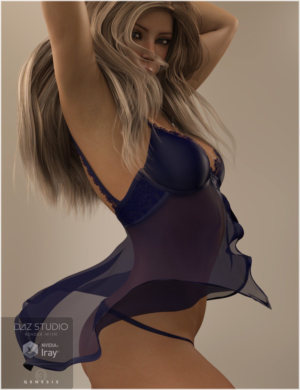 Hey Baby Lingerie for Genesis 3 Female(s) by: Nikisatez, 3D Models by Daz 3D