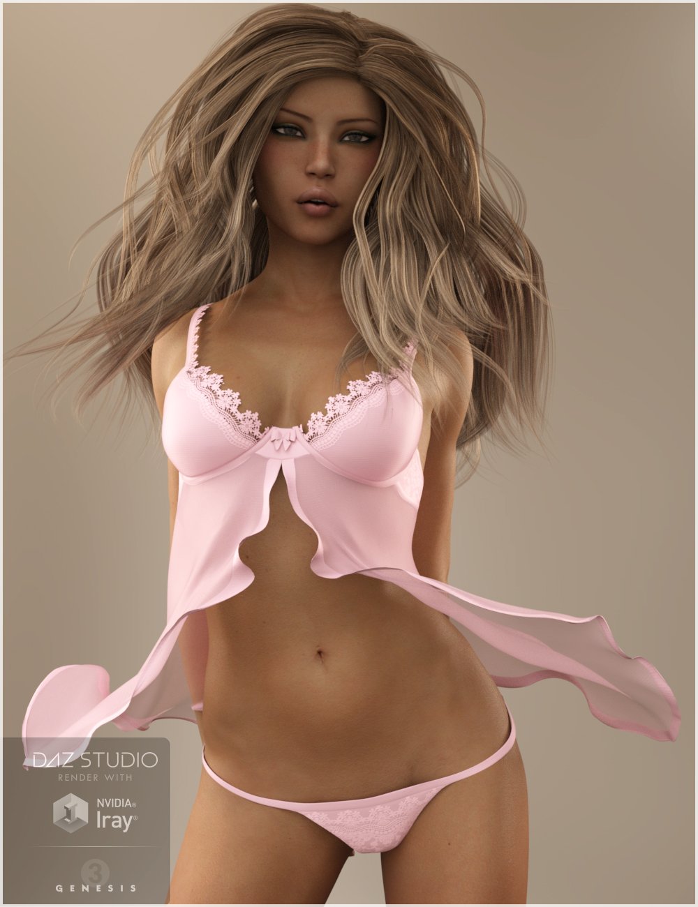 Hey Baby Lingerie for Genesis 3 Female(s) by: Nikisatez, 3D Models by Daz 3D