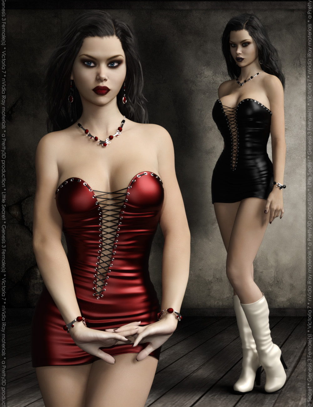 Little Secret for Genesis 3 Female(s) by: Pretty3D, 3D Models by Daz 3D