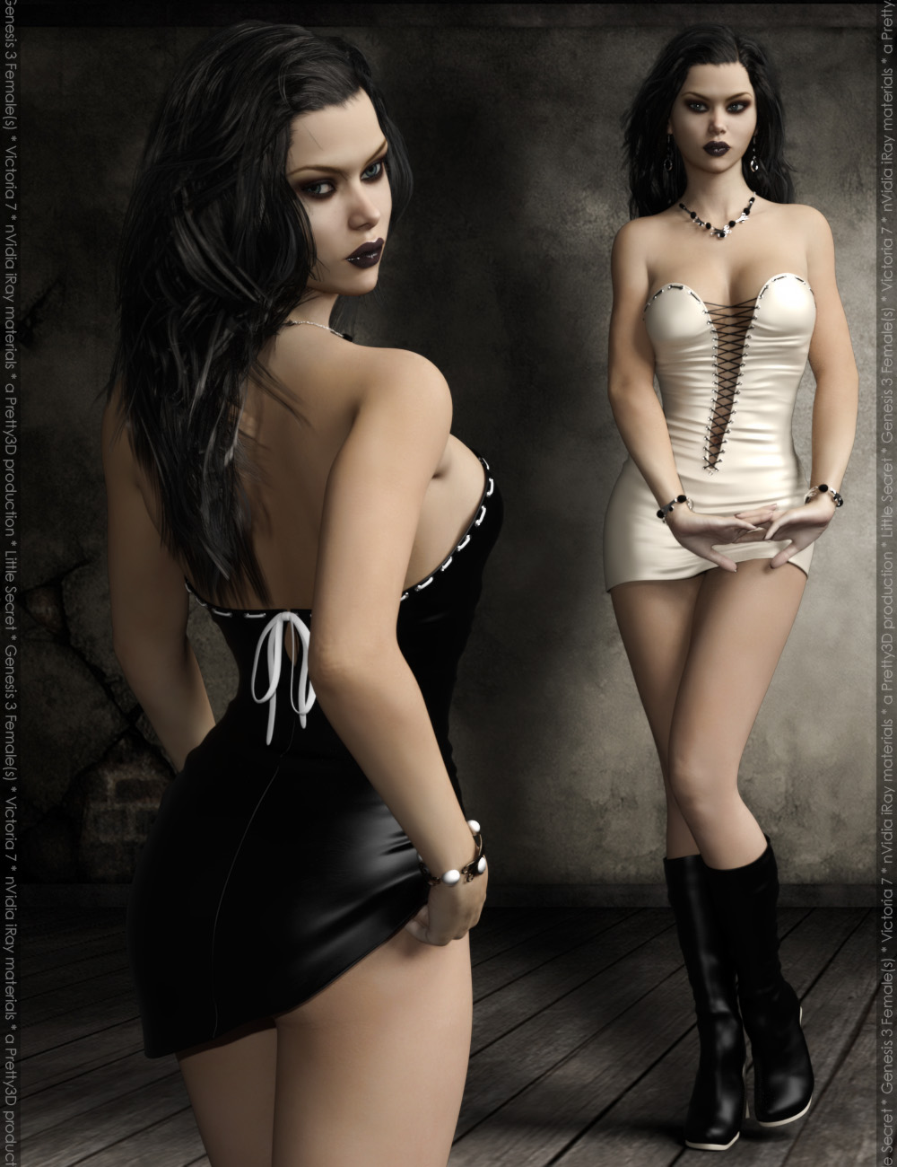 Little Secret for Genesis 3 Female(s) by: Pretty3D, 3D Models by Daz 3D