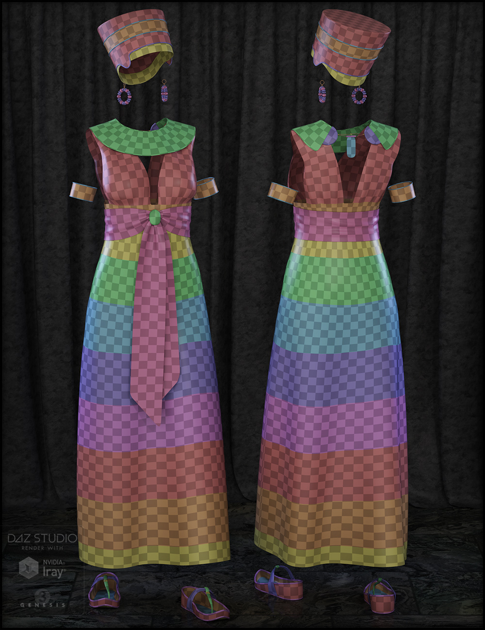 Egyptian Outfit for Genesis 3 Female(s) by: Fisty & Darc, 3D Models by Daz 3D