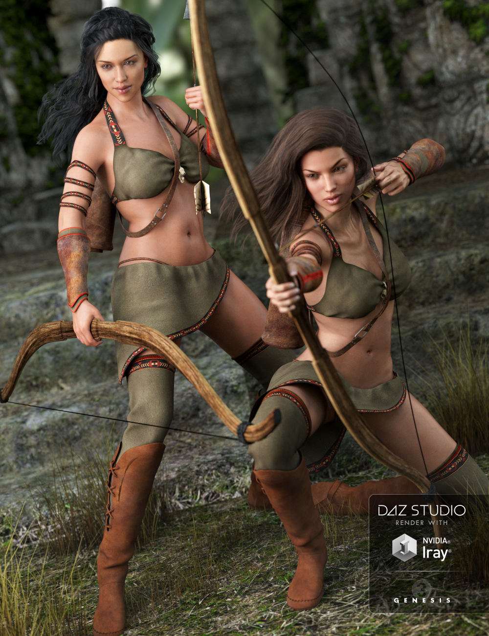 Jungle Goddess for Genesis 3 Female(s) by: Bluebird 3D ClothingSarsa, 3D Models by Daz 3D