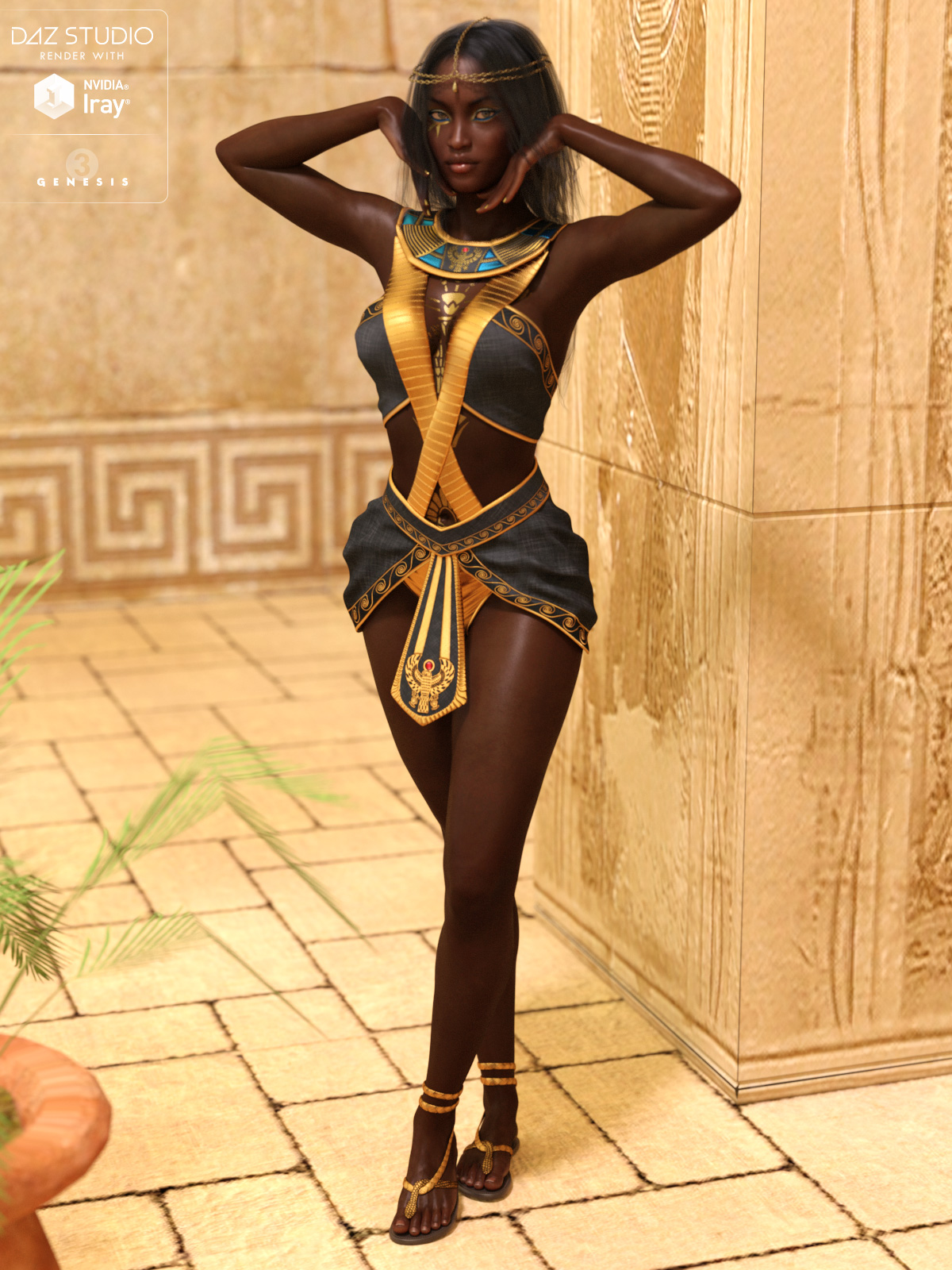Samira Outfit for Genesis 3 Female(s) by: LilflameSveva, 3D Models by Daz 3D