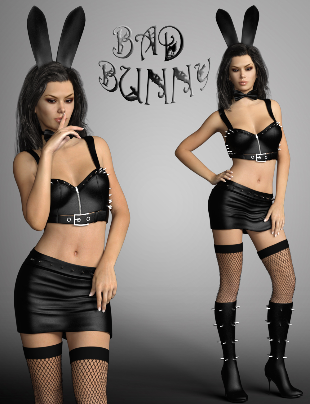 Bad Bunny for Genesis 3 Female(s) by: B-Rock, 3D Models by Daz 3D