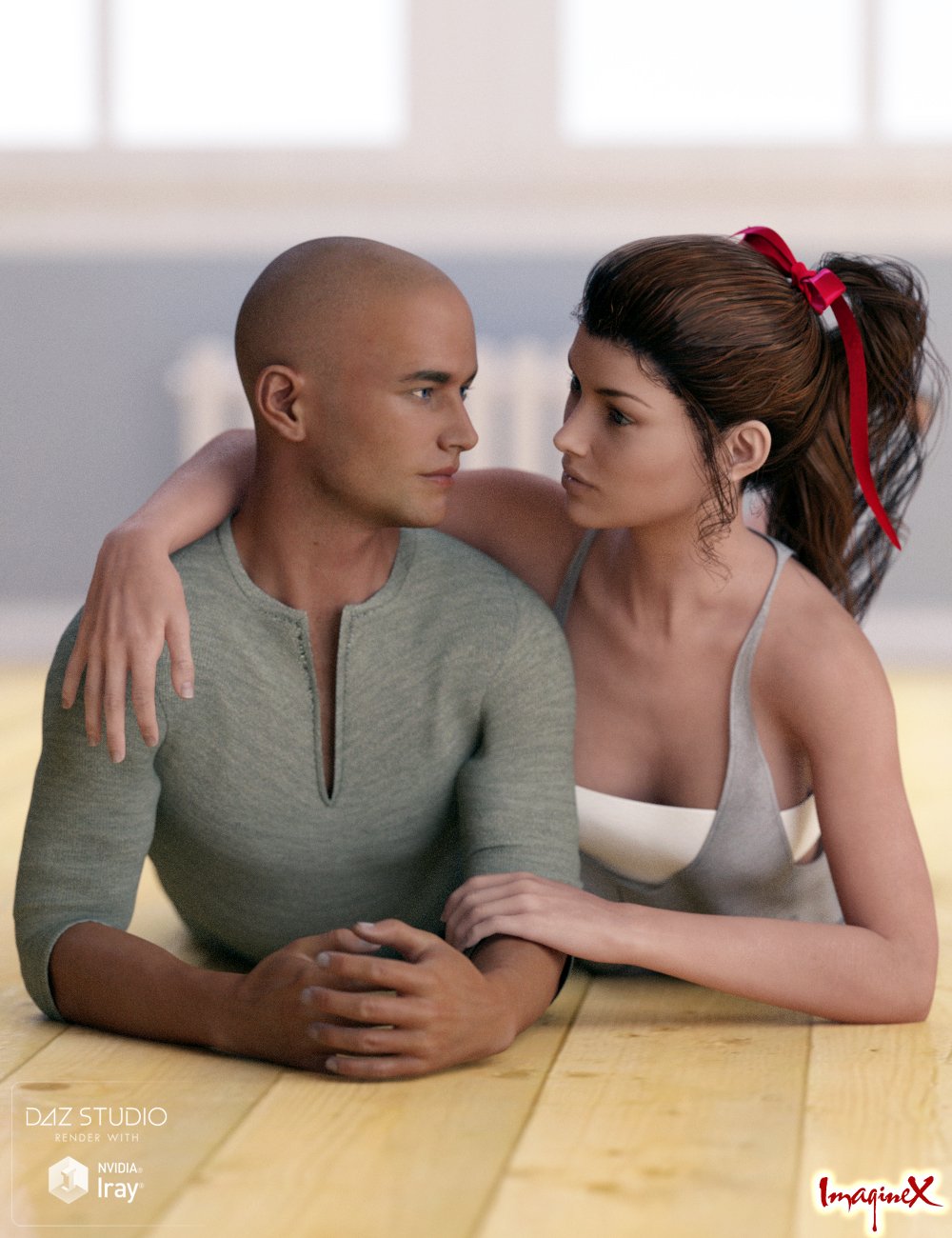 Couple in Love Poses for Michael 7 & Victoria 7 by: ImagineX, 3D Models by Daz 3D