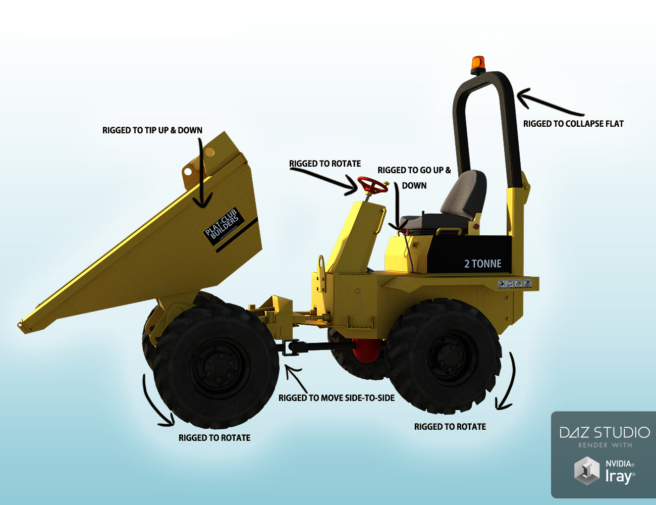 Mini Dumper Truck Mini Dumper Truck by: David BrinnenForbiddenWhispers, 3D Models by Daz 3D