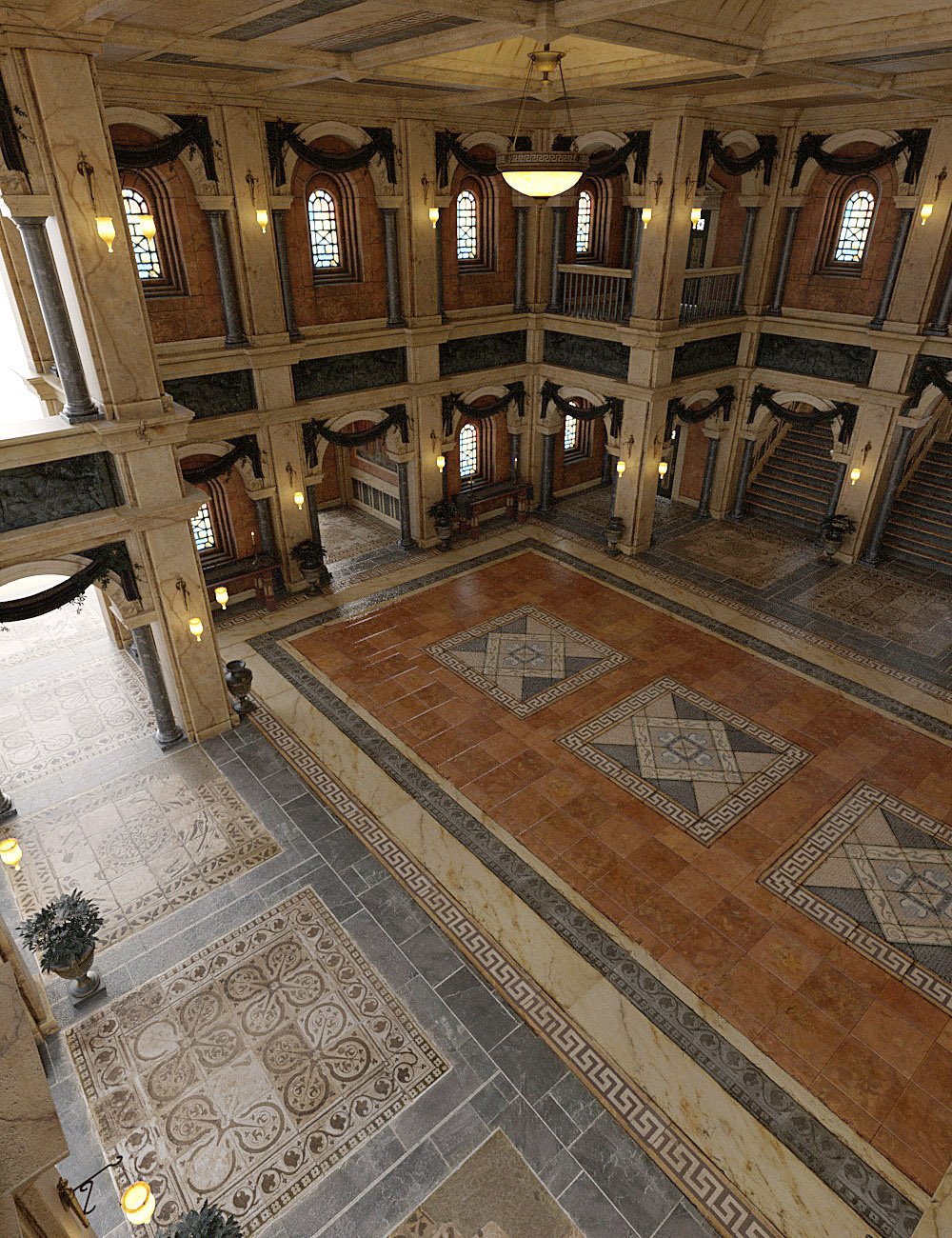 Borgia's Opulent Hall by: The Management, 3D Models by Daz 3D