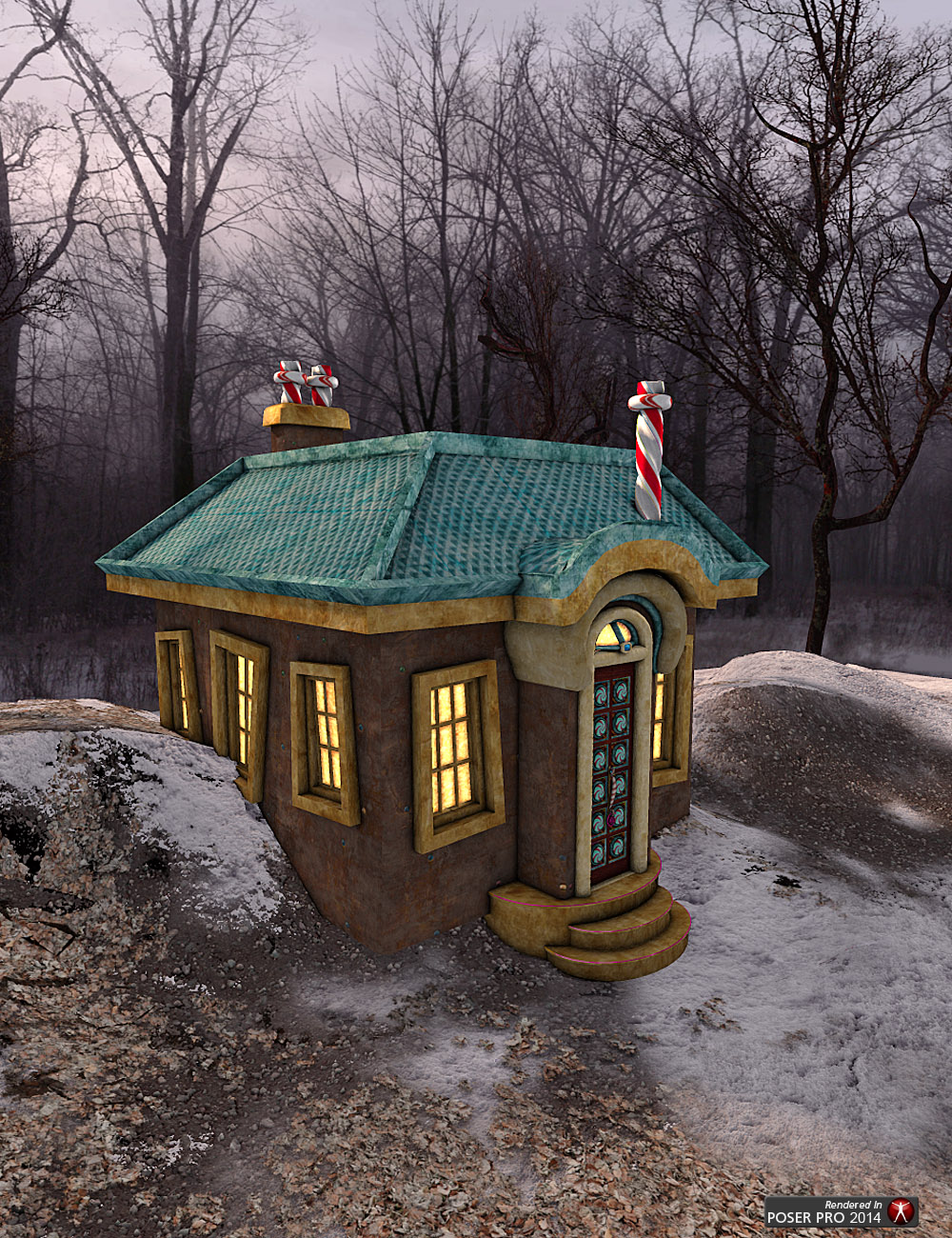 A Witch's Gingerbread House by: The Management, 3D Models by Daz 3D