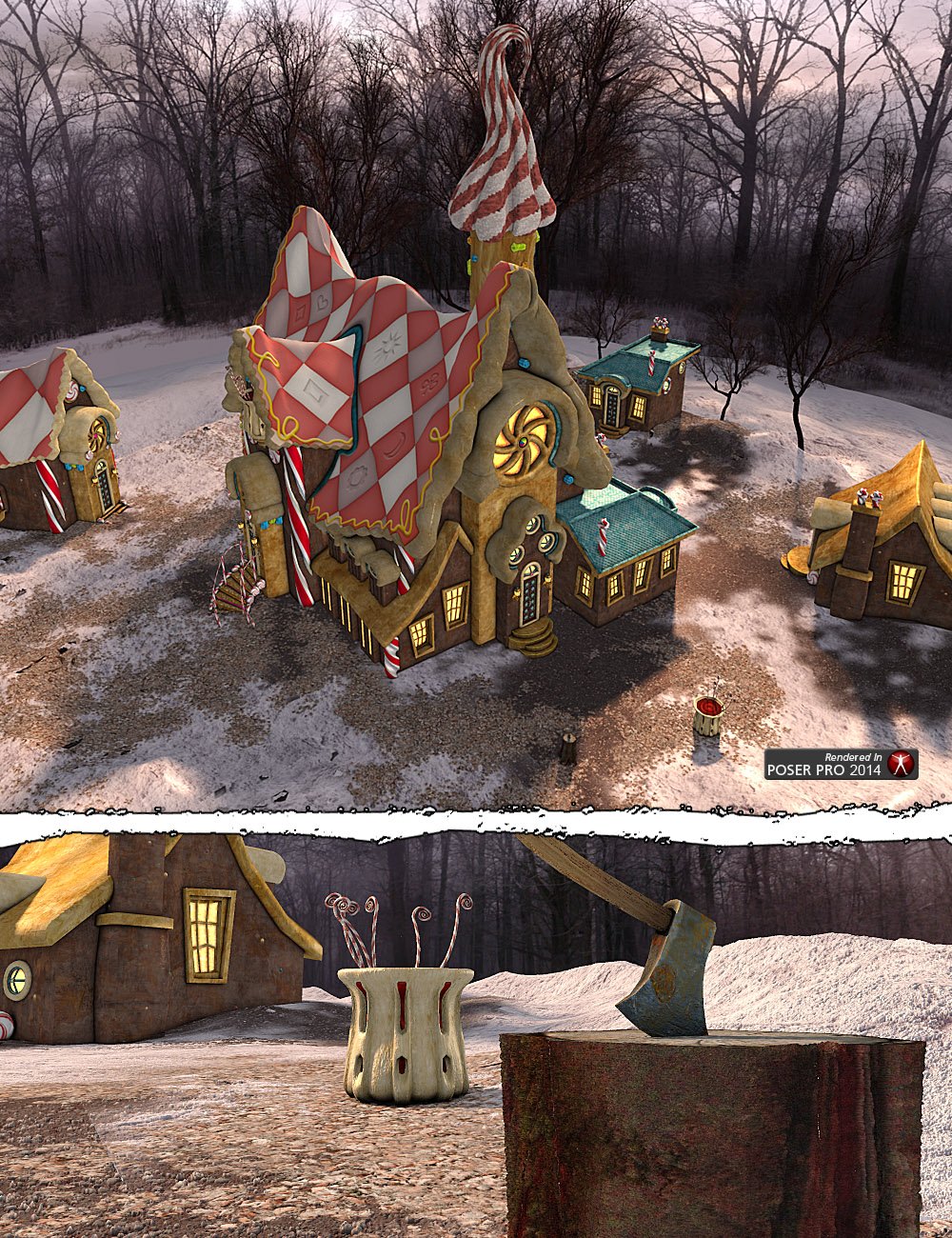 A Witch's Gingerbread House A Witch's Gingerbread House by: The Management, 3D Models by Daz 3D