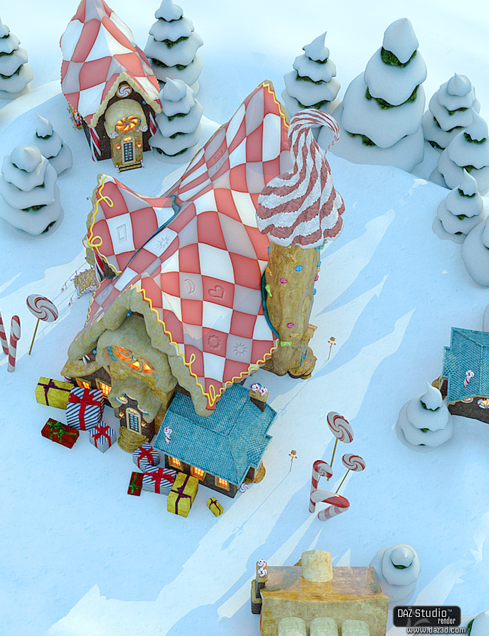 A Witch's Gingerbread House by: The Management, 3D Models by Daz 3D
