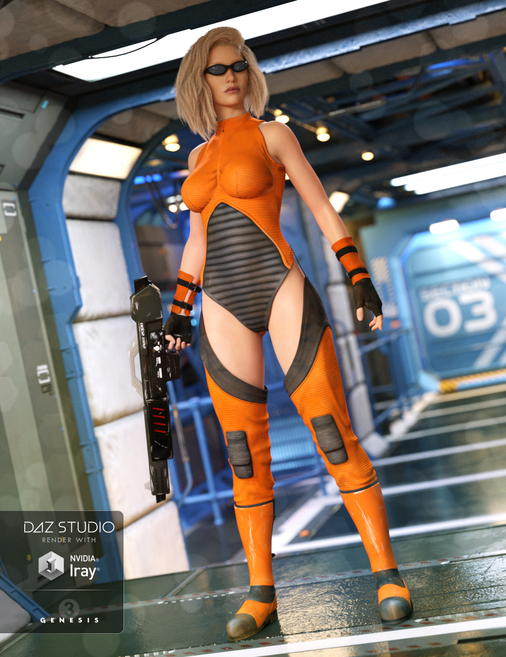 Mech Girl for Genesis 3 Female(s) by: OziChickthe3dwizard, 3D Models by Daz 3D