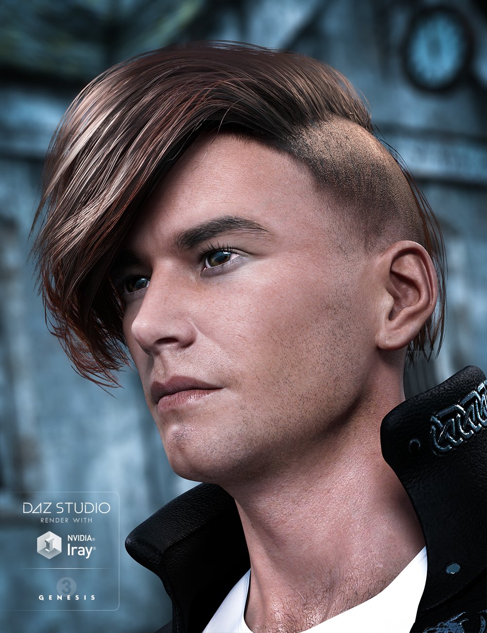 Edit Hair for Genesis 3 Male(s) by: goldtassel, 3D Models by Daz 3D