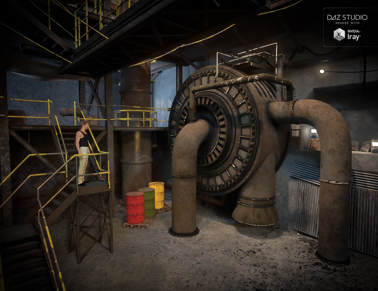 Underground Factory by: Mely3D, 3D Models by Daz 3D