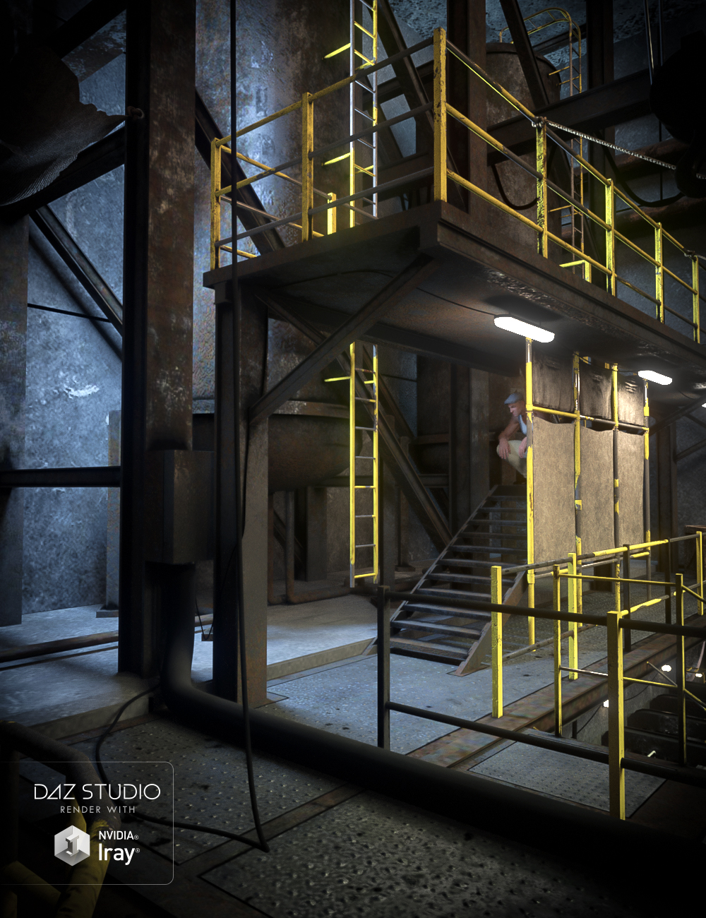 Underground Factory by: Mely3D, 3D Models by Daz 3D