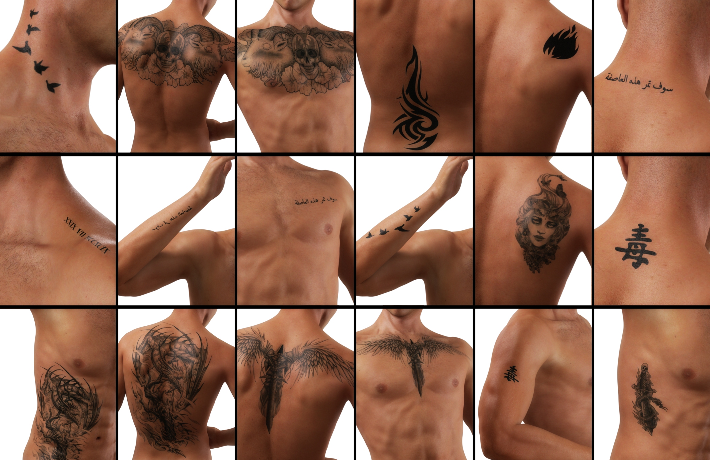 Tattoo for Genesis 3 Male(s) by: Neikdian, 3D Models by Daz 3D