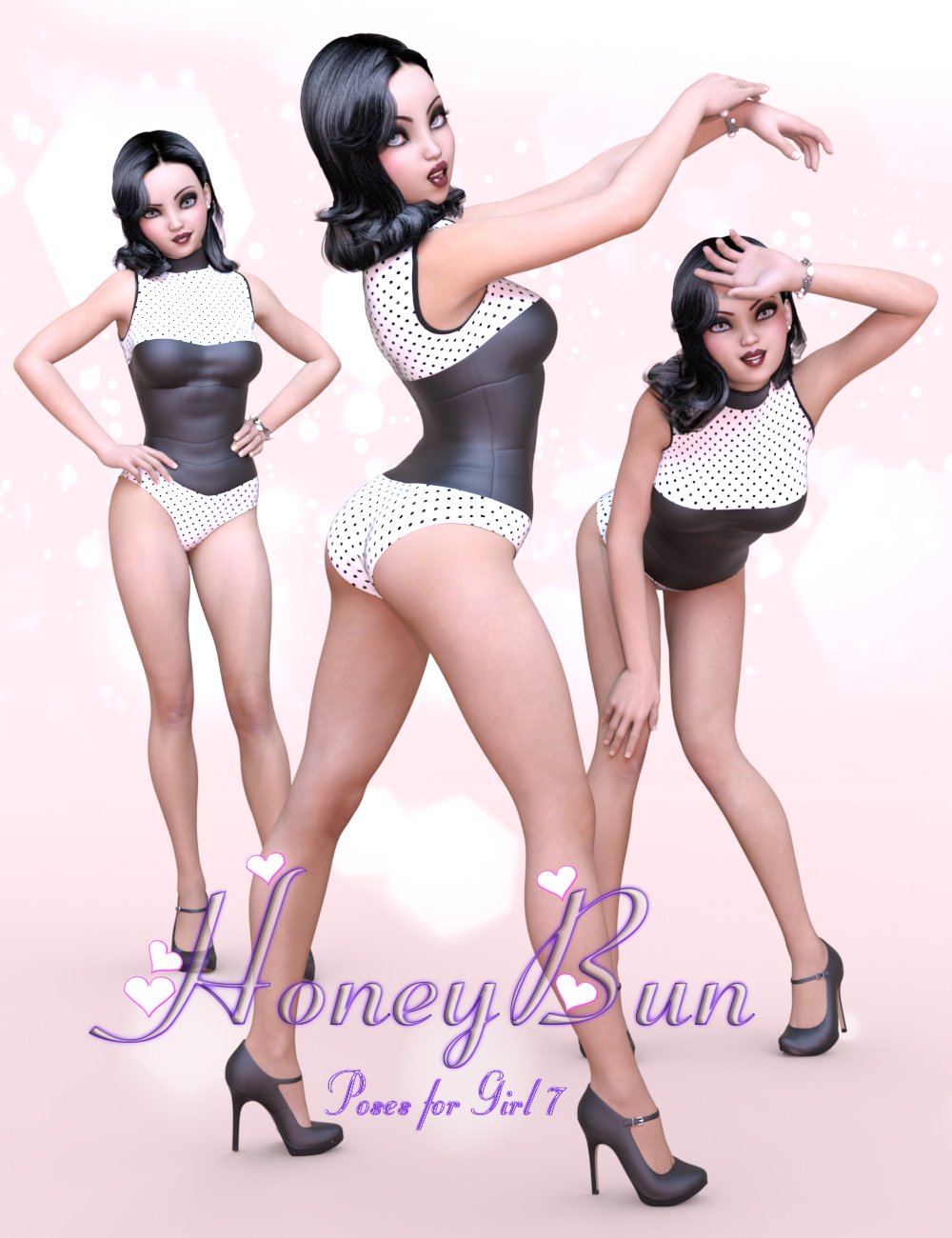 Honey Bun Poses for Girl 7 by: lunchlady, 3D Models by Daz 3D