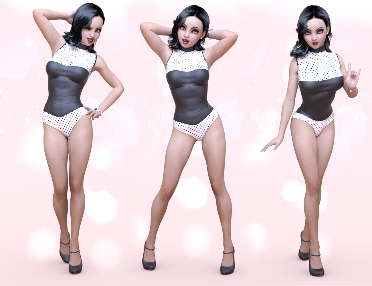 Honey Bun Poses for Girl 7 by: lunchlady, 3D Models by Daz 3D