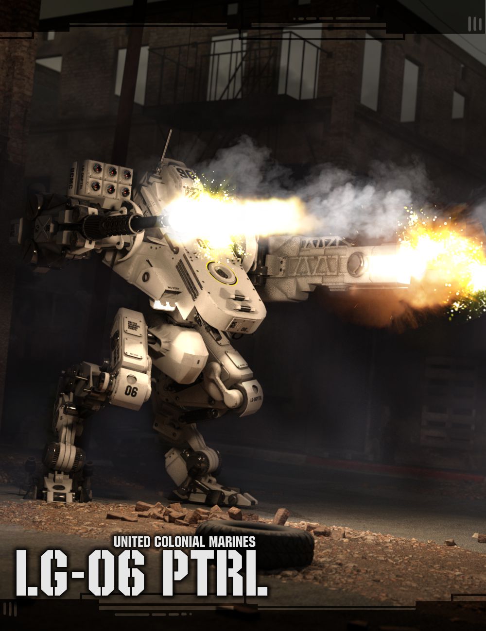 LG06 Combat Mech by: DzFire, 3D Models by Daz 3D