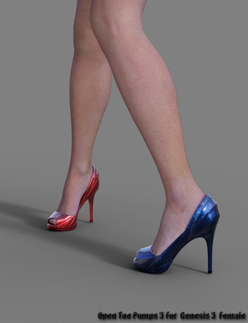 Open Toe Pumps 3 for Genesis 3 Female(s) by: dx30, 3D Models by Daz 3D