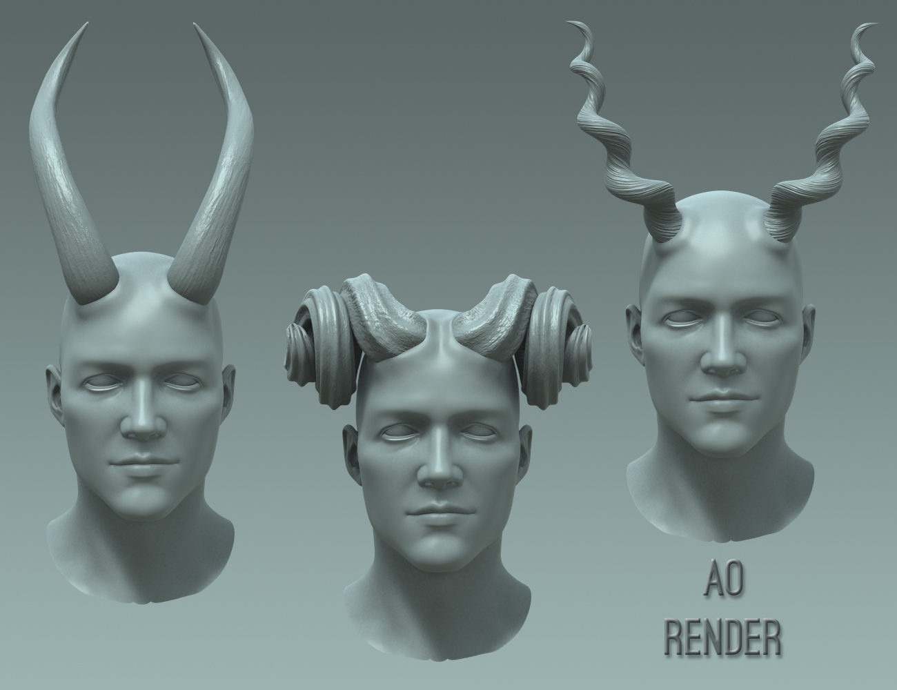 Universal Horns for Genesis 3 Male(s) by: midnight_stories, 3D Models by Daz 3D