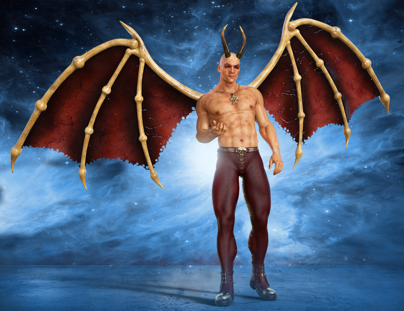 Universal Horns for Genesis 3 Male(s) by: midnight_stories, 3D Models by Daz 3D
