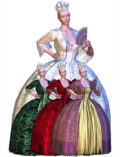 Victoria's Historic Gowns Mappak 2 by: , 3D Models by Daz 3D