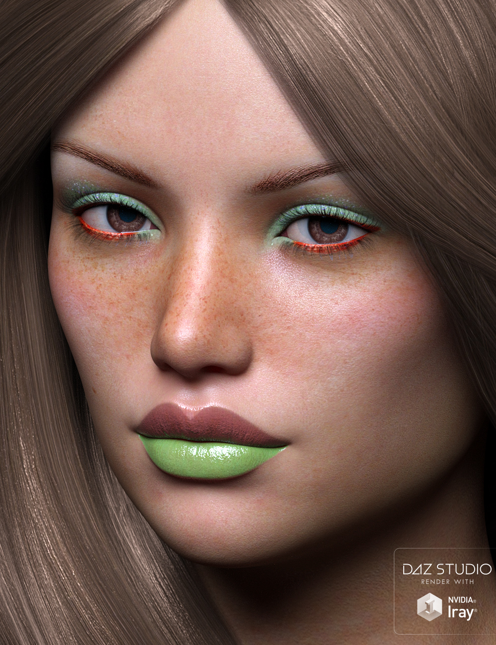 Extreme Closeup: Psychedelic Makeup for Genesis 3 Female(s) by: ForbiddenWhispers, 3D Models by Daz 3D