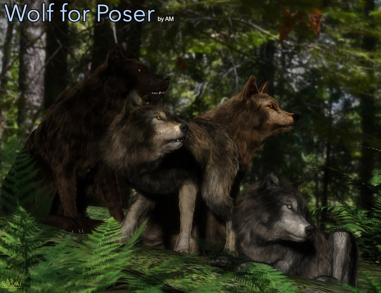Wolf 2.0 for Poser by AM by: Alessandro_AM, 3D Models by Daz 3D