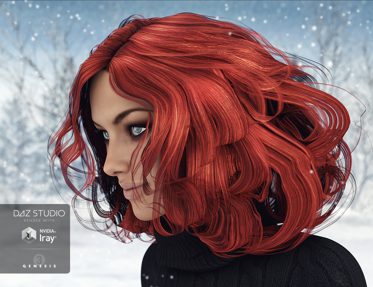 Pauline Hair by: Propschick, 3D Models by Daz 3D