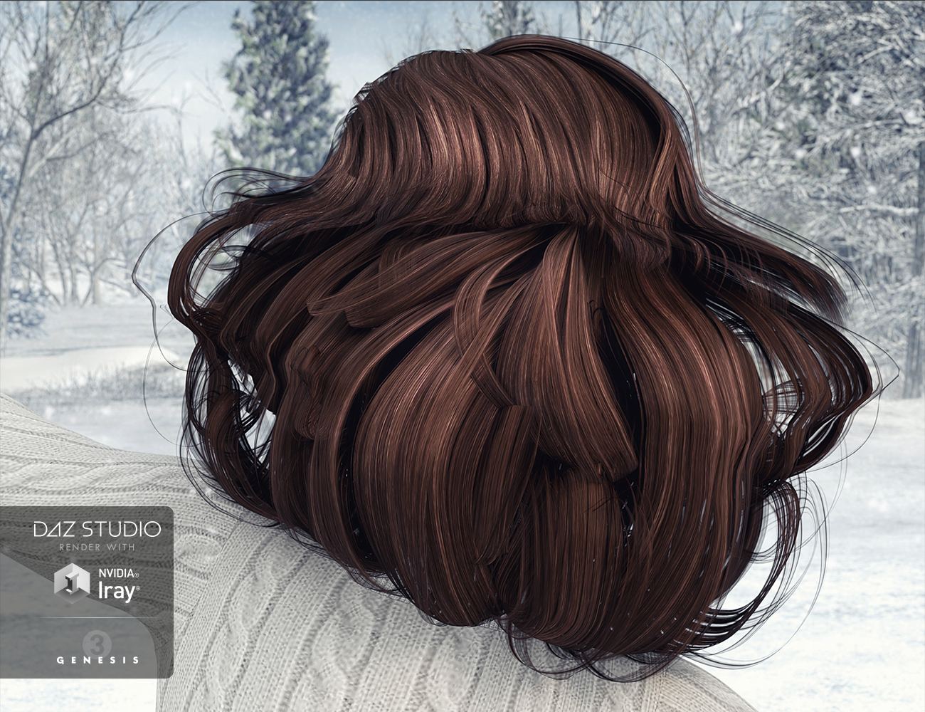 Pauline Hair by: Propschick, 3D Models by Daz 3D