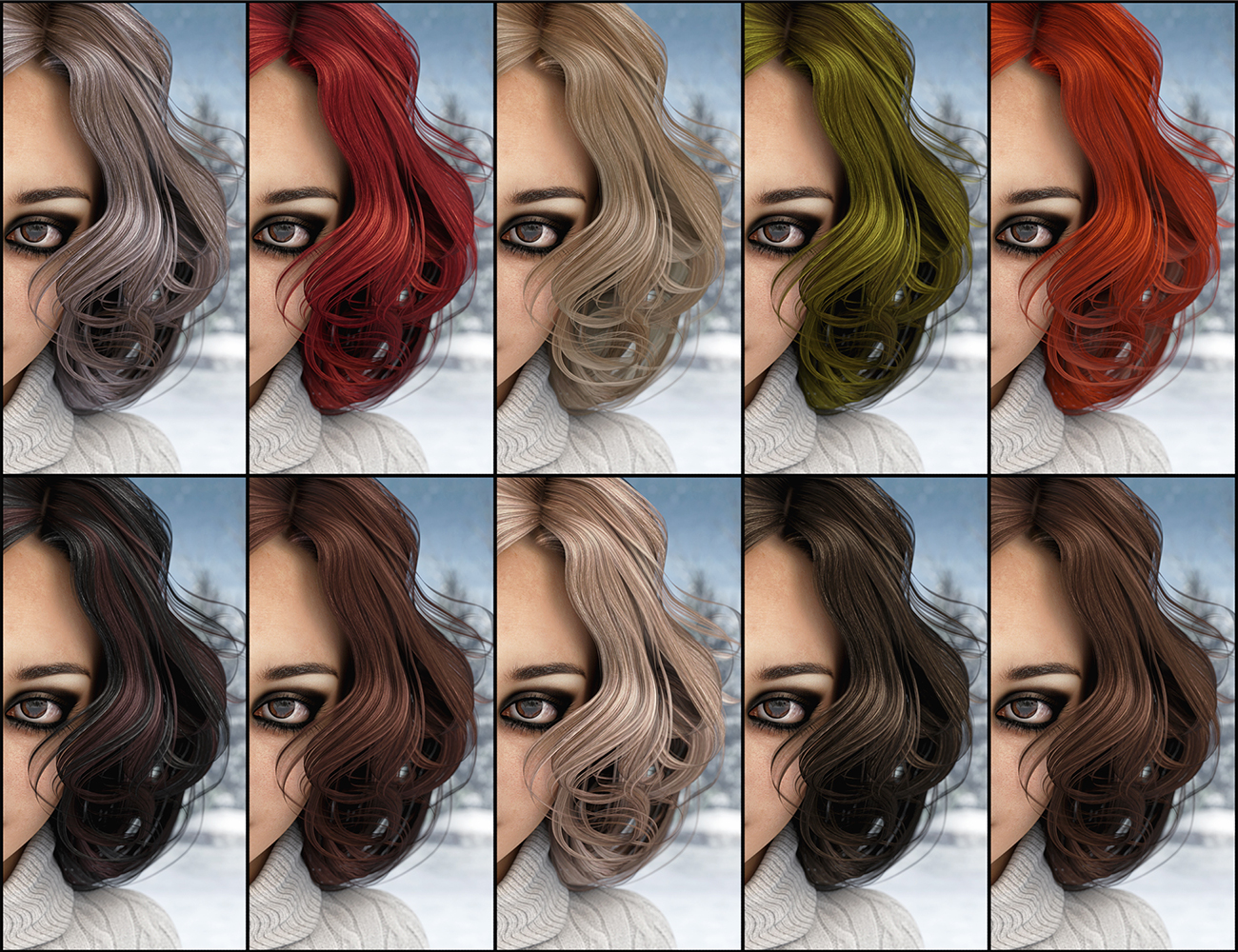 Pauline Hair Pauline Hair by: Propschick, 3D Models by Daz 3D