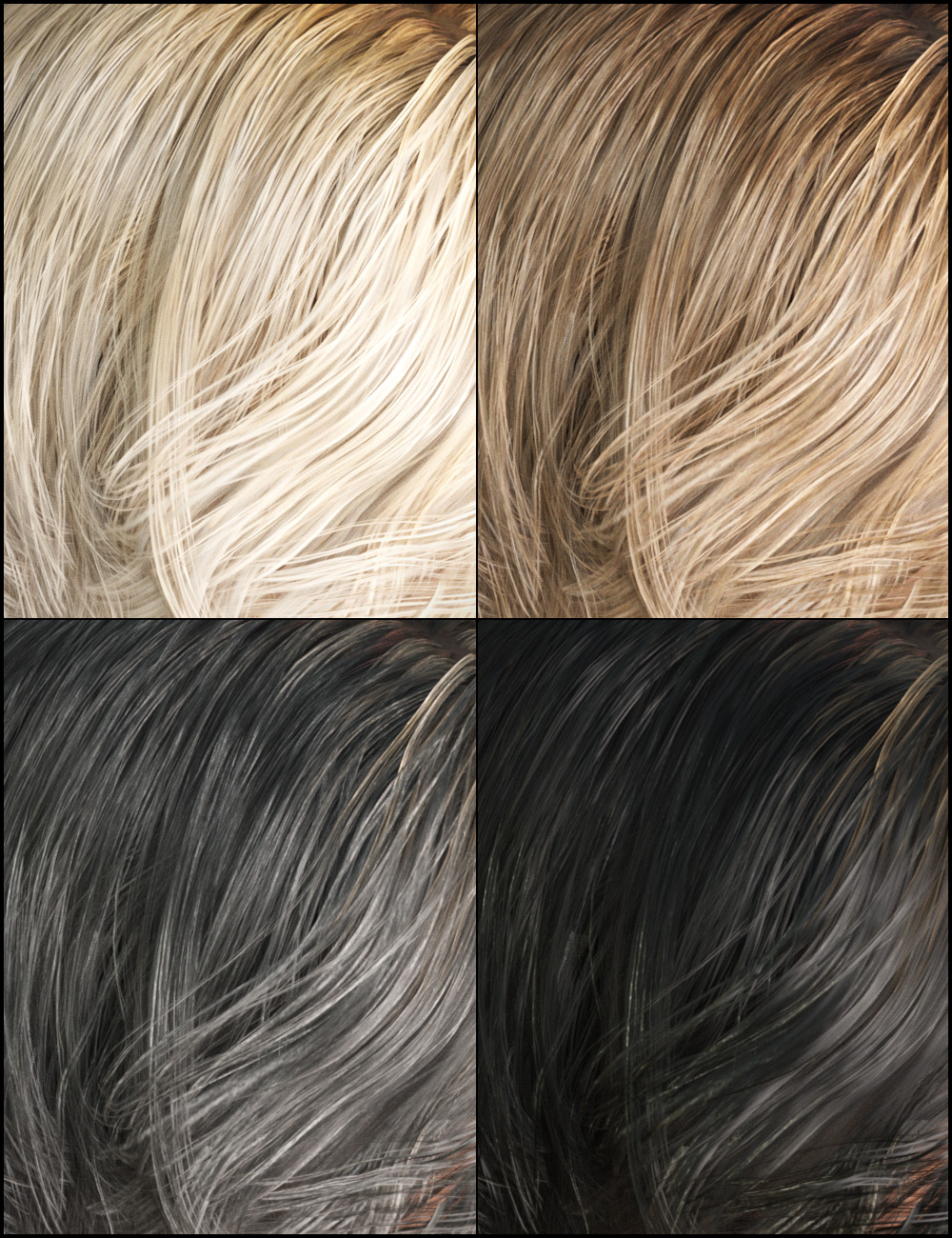 Colors for Cybele Hair by: goldtassel, 3D Models by Daz 3D
