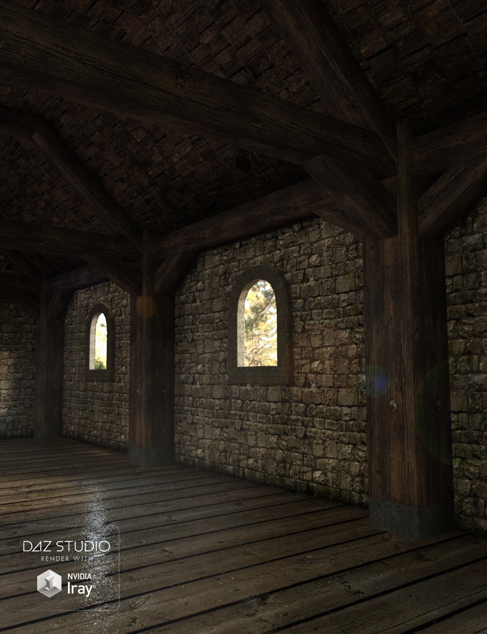 Fantasy Tower Hallway by: , 3D Models by Daz 3D