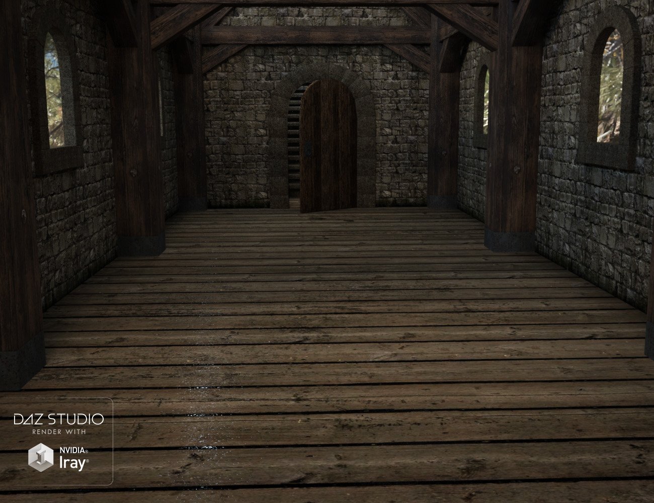 Fantasy Tower Hallway Fantasy Tower Hallway by: , 3D Models by Daz 3D