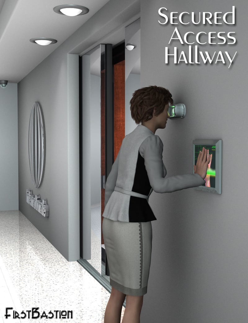 Secured Access Hallway by: FirstBastion, 3D Models by Daz 3D