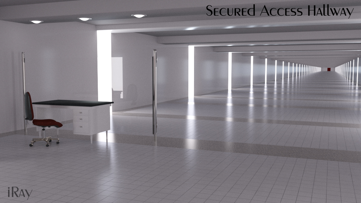 Secured Access Hallway by: FirstBastion, 3D Models by Daz 3D