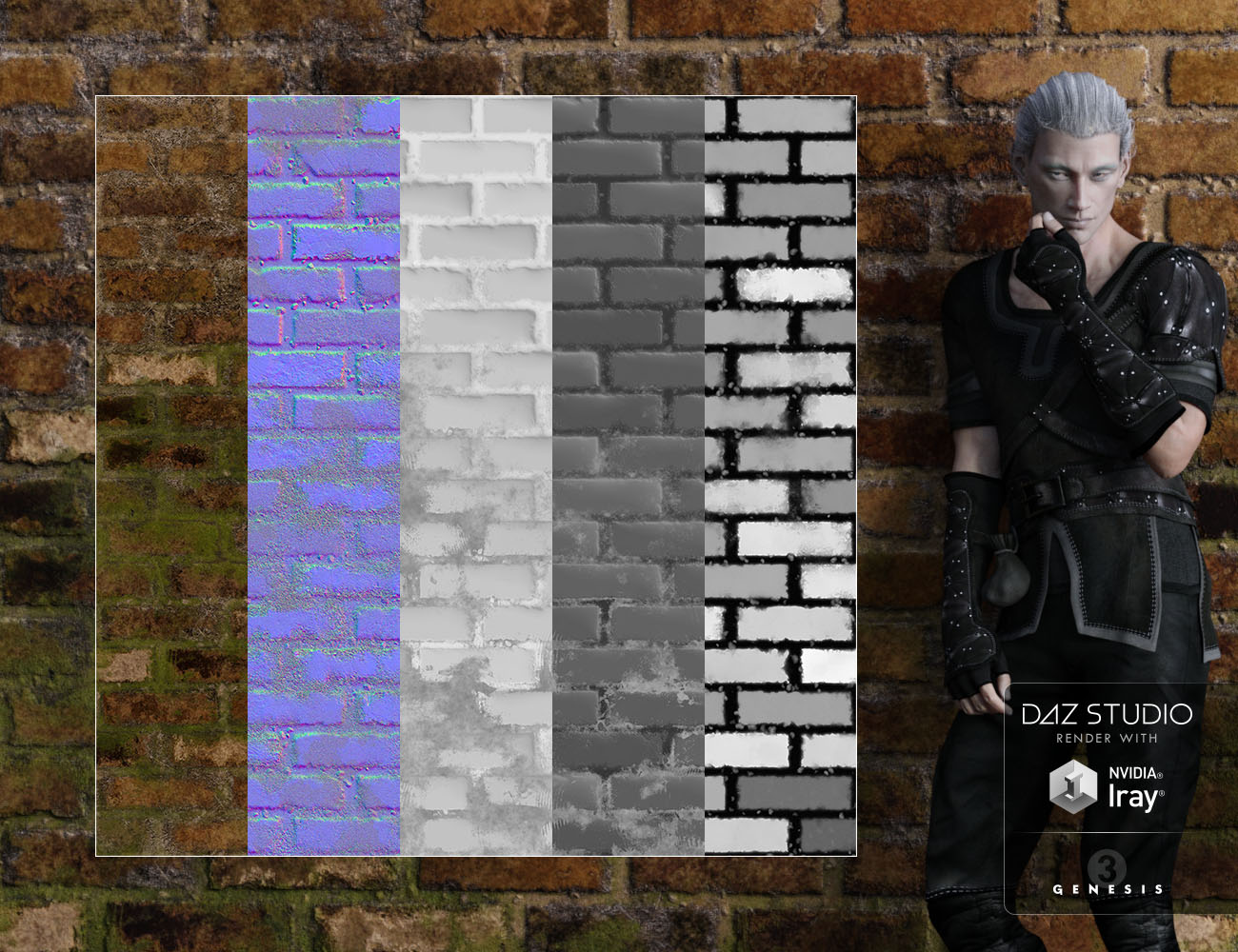 Brick Walls by: vikike176, 3D Models by Daz 3D