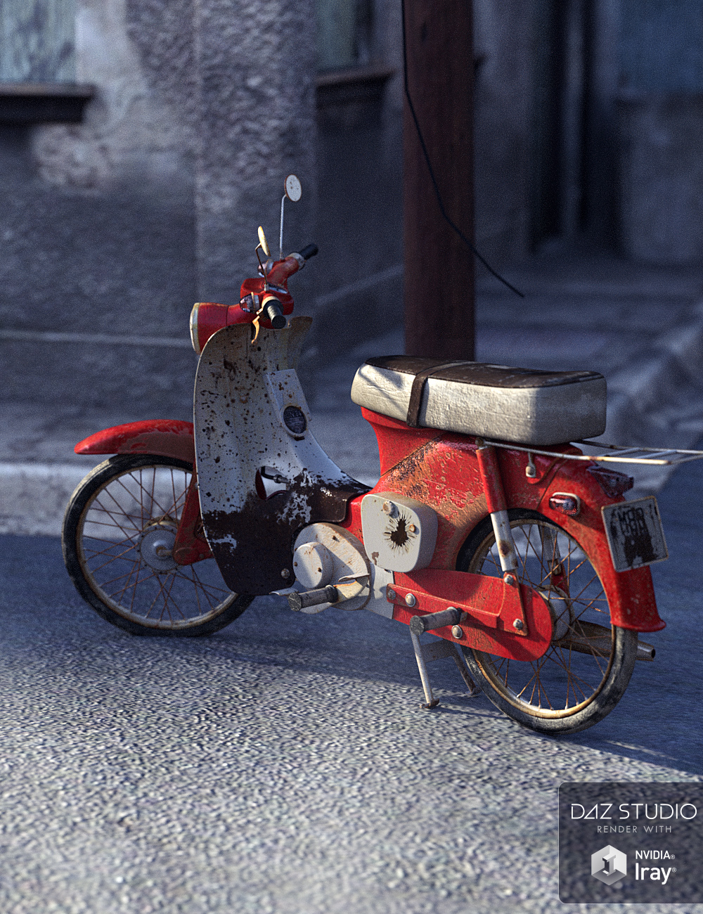 Moped Moped by: David BrinnenForbiddenWhispers, 3D Models by Daz 3D