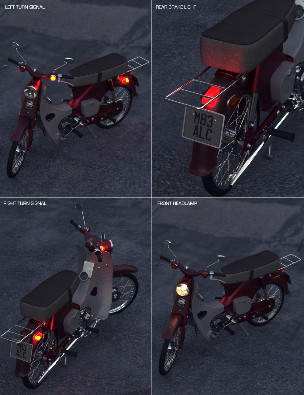 Moped by: David BrinnenForbiddenWhispers, 3D Models by Daz 3D