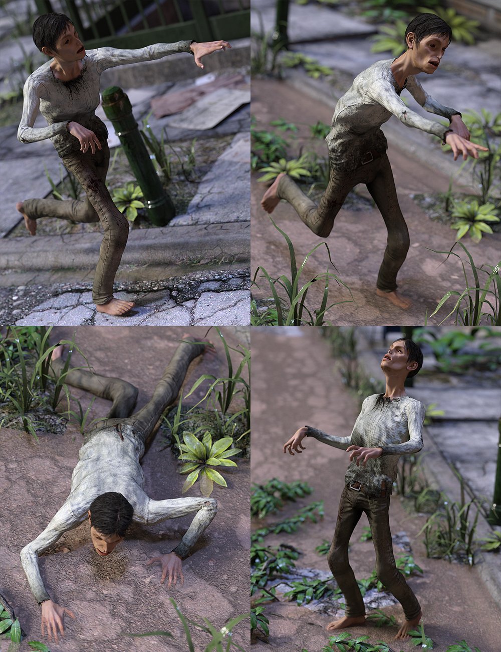 Zombie Hoard Poses Zombie Hoard Poses by: FeralFey, 3D Models by Daz 3D