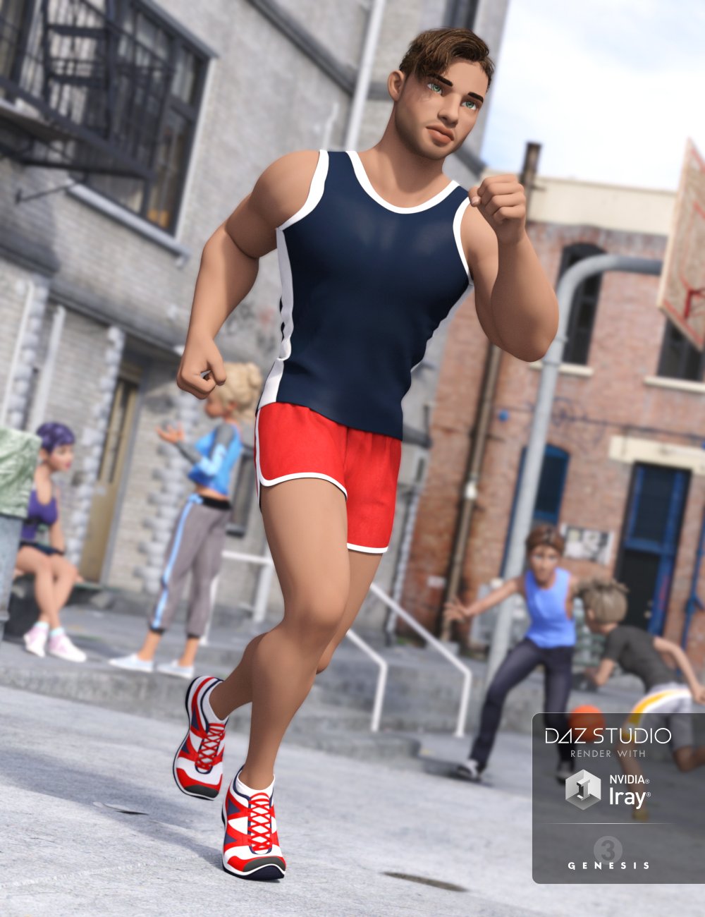 Run With It Outfit for Genesis 3 Male(s) by: NikisatezSarsa, 3D Models by Daz 3D