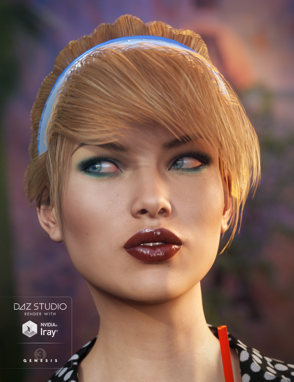 Chic Hair for Genesis 3 Female(s) by: goldtassel, 3D Models by Daz 3D