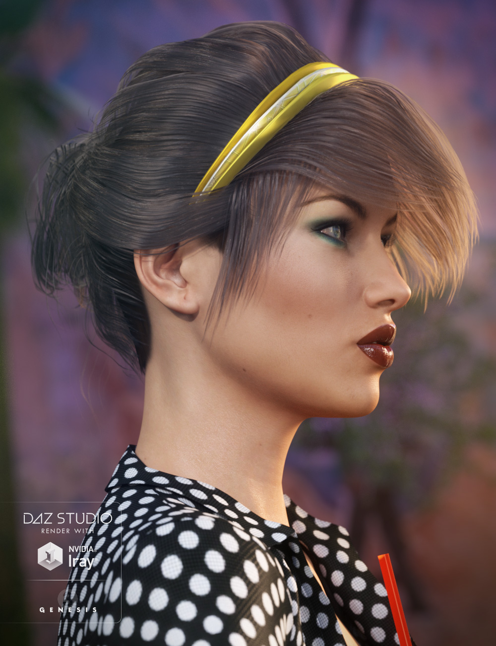 Chic Hair for Genesis 3 Female(s) by: goldtassel, 3D Models by Daz 3D