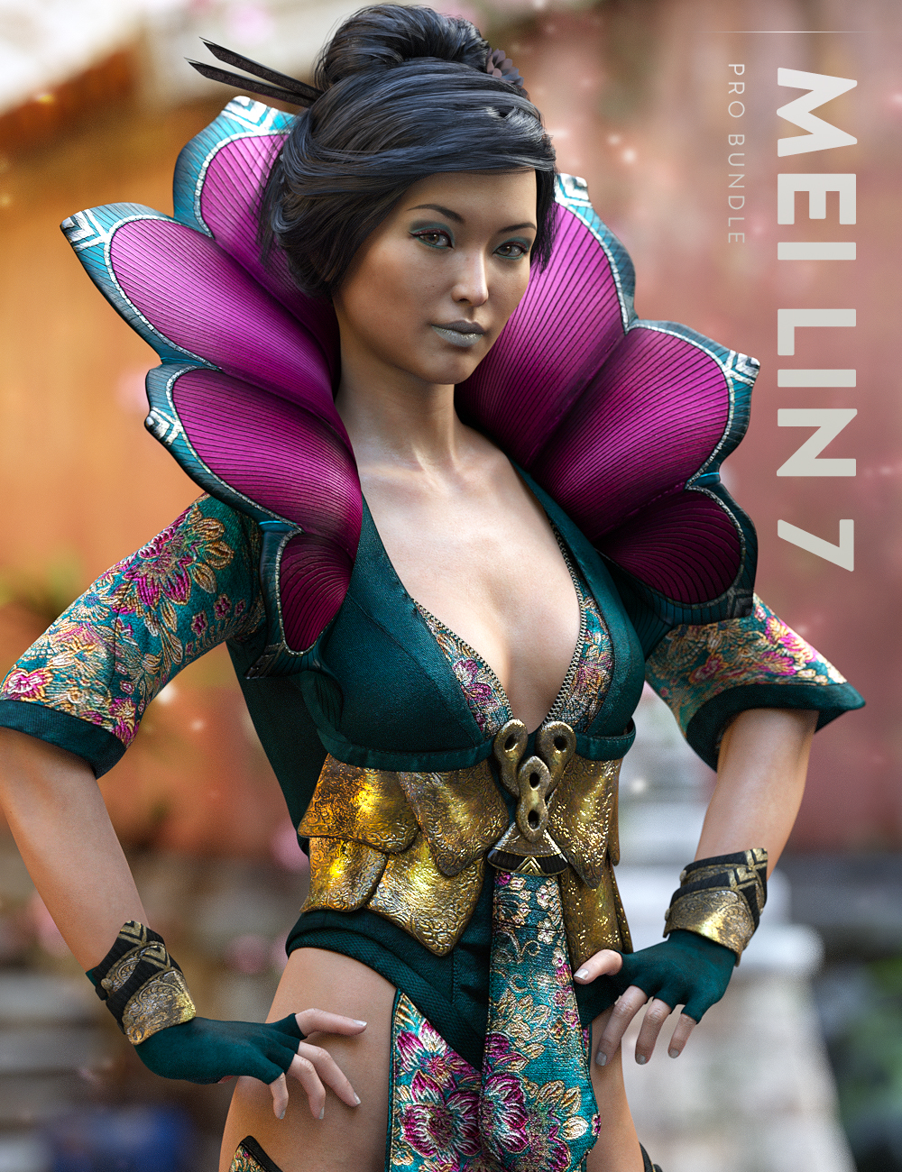 Mei Lin 7 Pro Bundle by: , 3D Models by Daz 3D