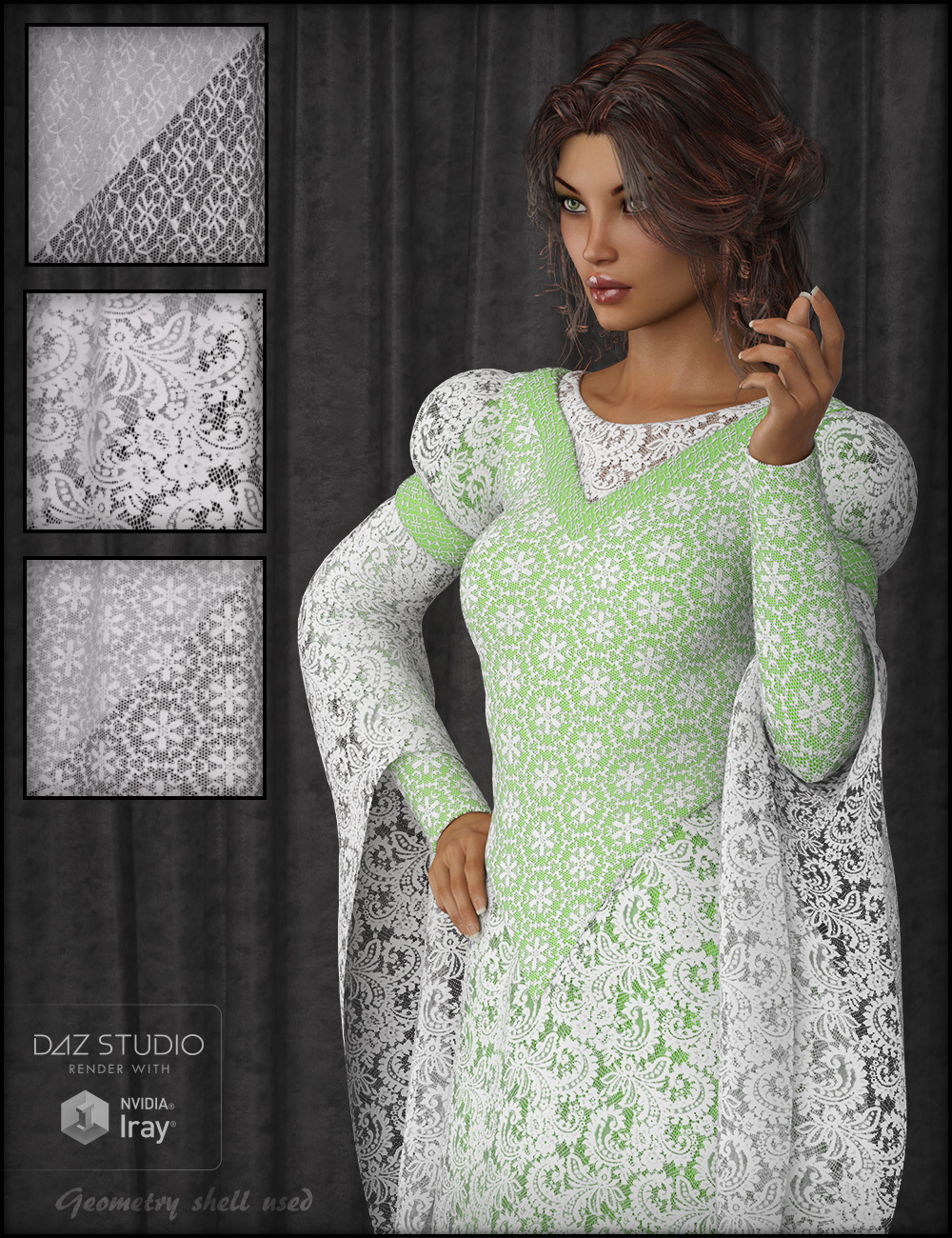 Fabric Basics Lace for Iray by: Fisty & Darc, 3D Models by Daz 3D