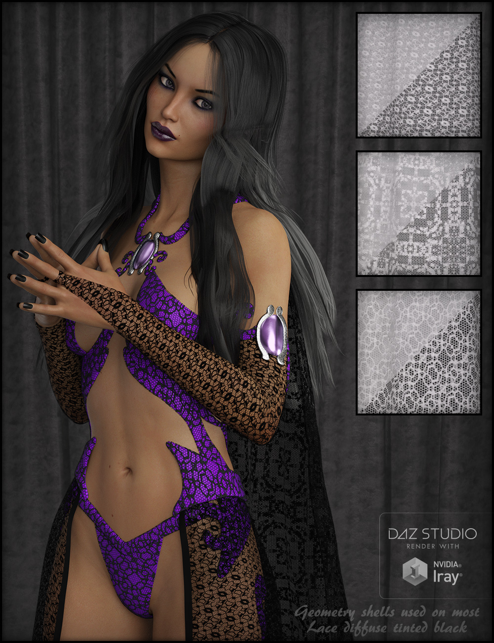 Fabric Basics Lace for Iray by: Fisty & Darc, 3D Models by Daz 3D